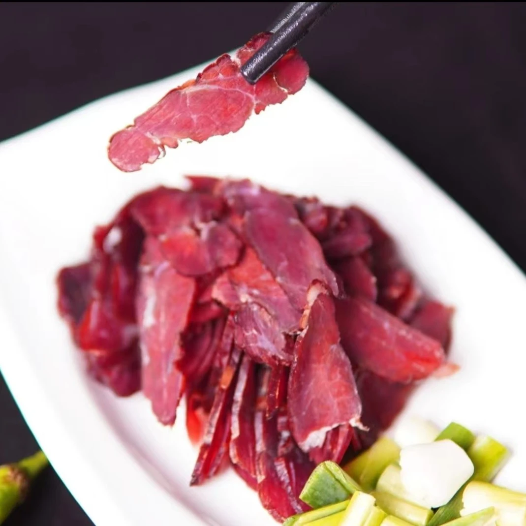 【岳峰鲜】湖南特产烟熏腊牛肉(农家牛肉)手工精品营养食用储存熏制