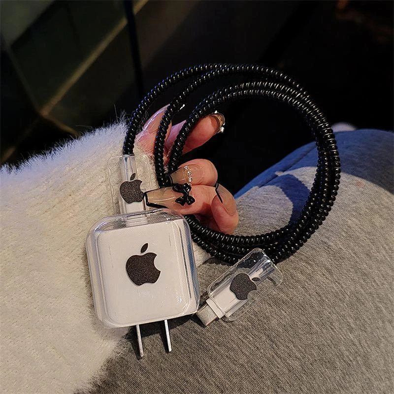 苹果13数据线保护套20w快充14plus适用iPhone15promax充电器头12