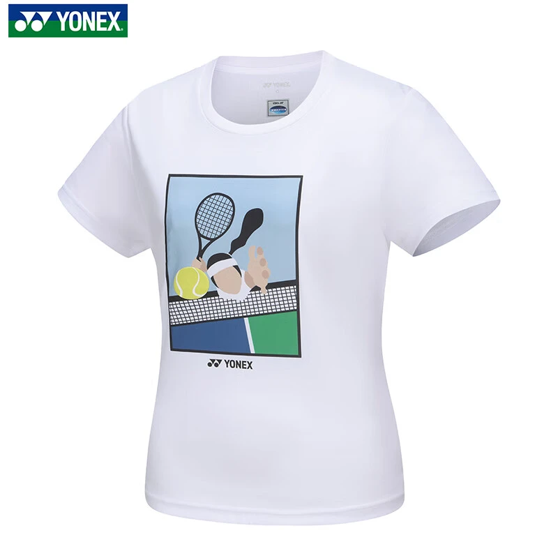 YONEX/尤尼克斯羽毛球服网球服舒适透气短袖运动训练圆领