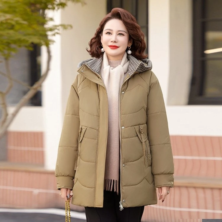 棉衣/棉服中年女连帽棉服2024年秋季
