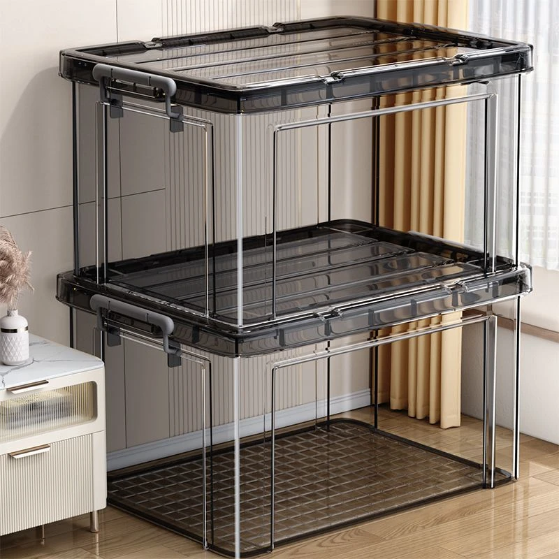 透明收纳箱超大容量衣物整理被子家用加厚塑料玩具收纳储物盒筐子