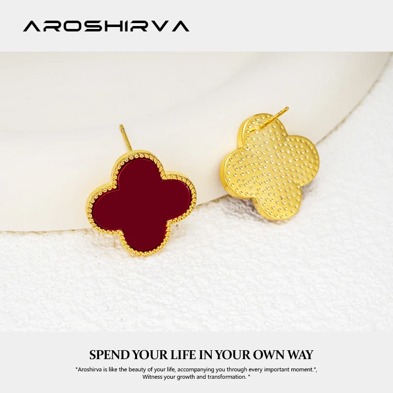 合金耳饰 红五花耳环CPE000355-2