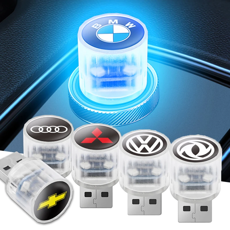 汽车车内USB七彩氛围灯汽车用品车载无线照明装饰灯免接线LED灯n