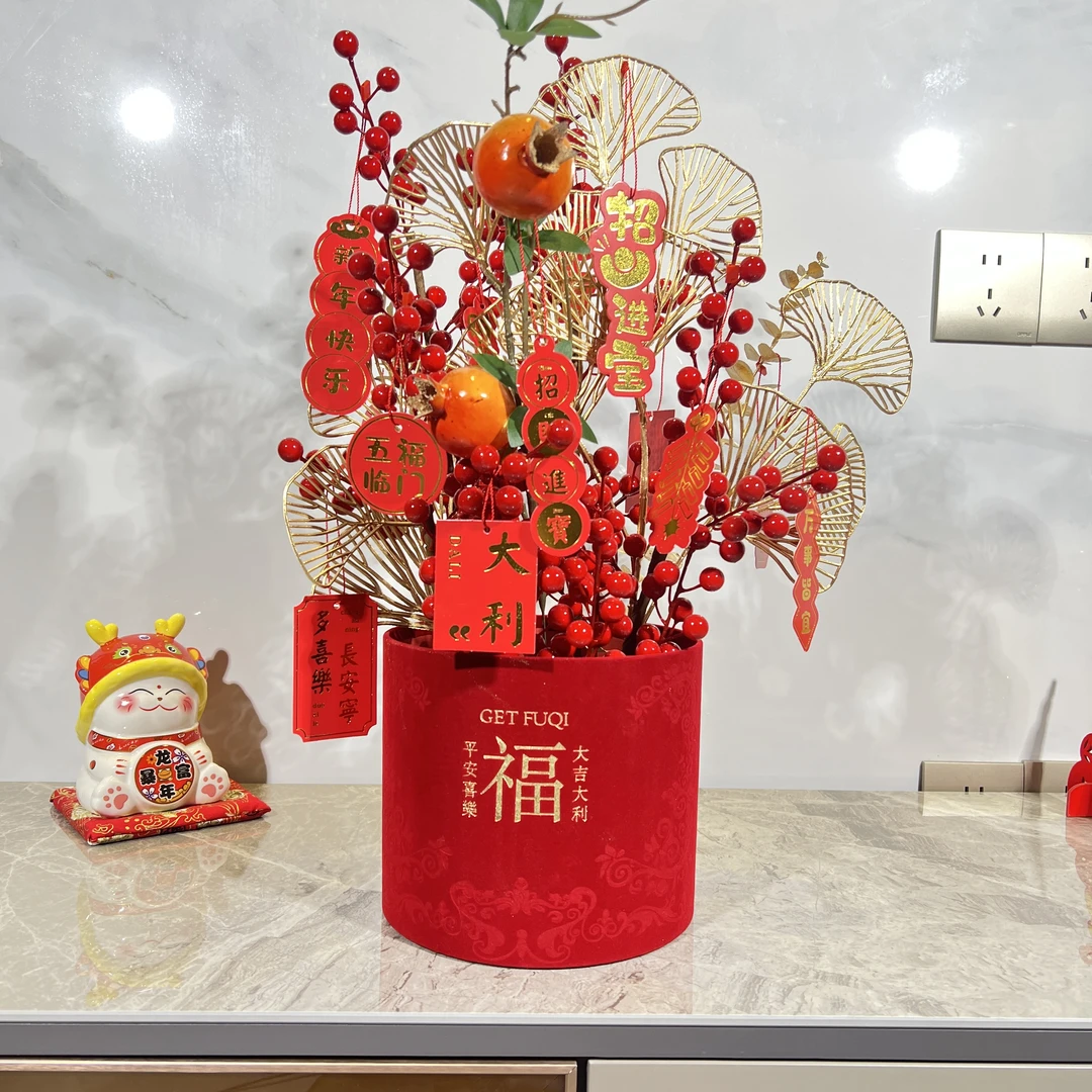 鲤鱼报福扇形挂饰客厅挂件布置用品