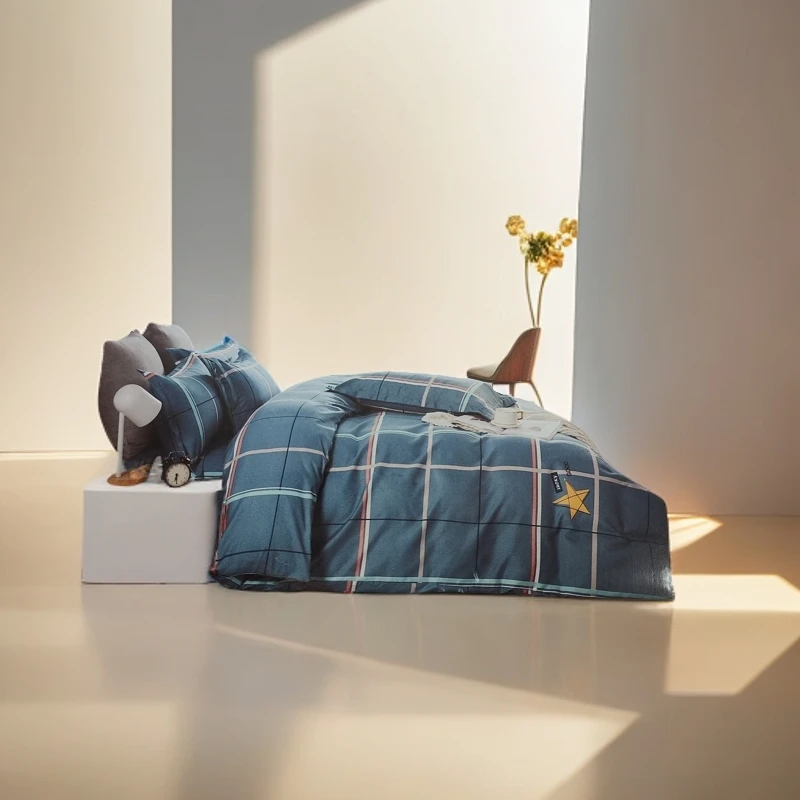 纯棉四件套床上用品被套学生宿舍单人床单三件套