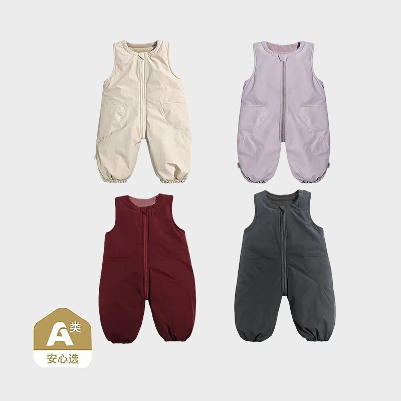 【加绒加厚】【三防背带裤】 儿童冲锋衣2024婴儿保暖连体衣男女