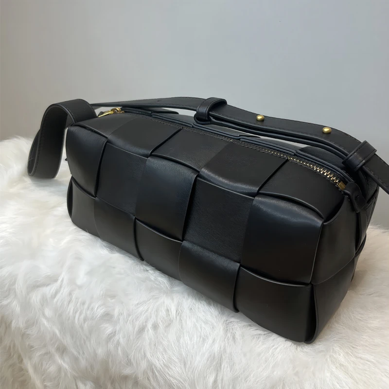 2024新款牛皮编制包 时尚斜挎单肩肩手提腋下真皮皮包女