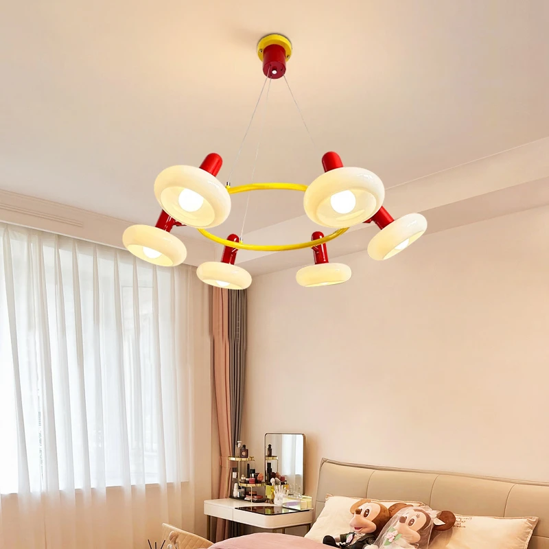 孟菲斯vintage中古彩色客厅吊灯卧室儿童女孩房书房酒店装饰灯具