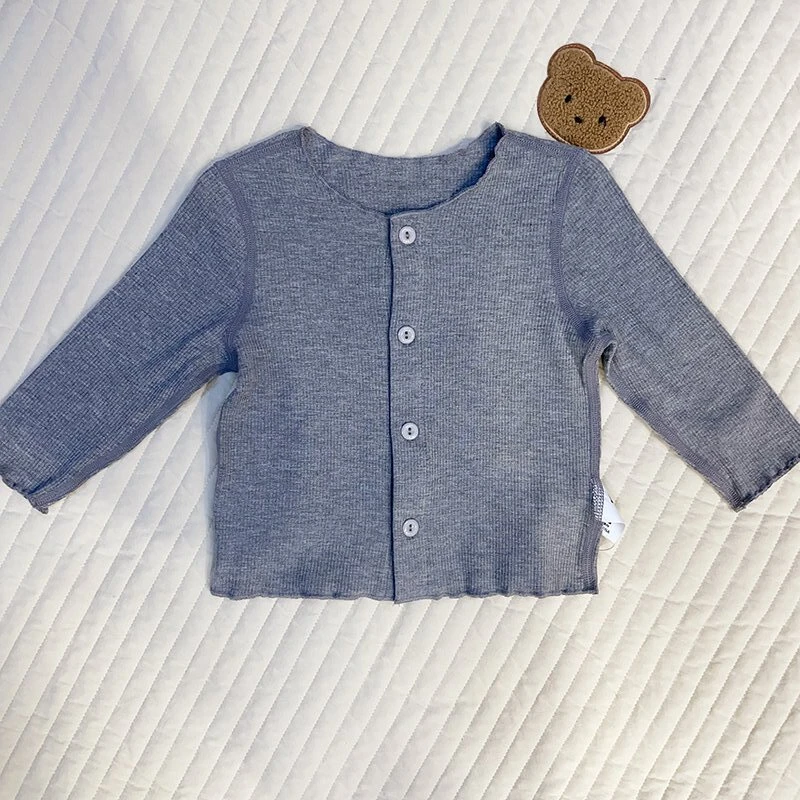 新生儿春夏薄款小开衫婴儿空调长袖衫男女宝宝儿童洋气外套婴幼儿