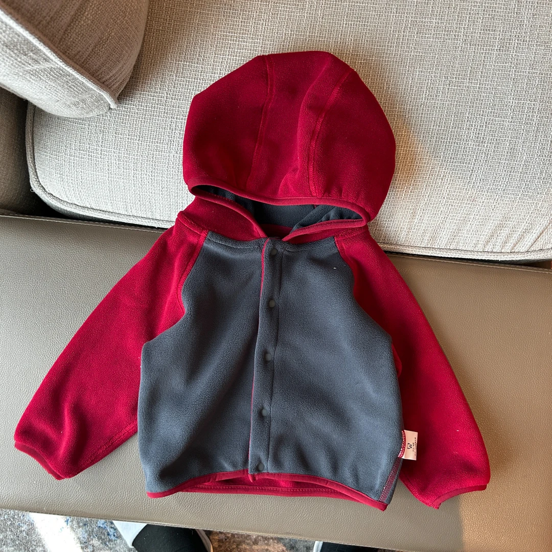 【双面穿  无骨工艺柏莉绒】【买一件有两件穿法】婴儿童外套上衣H9