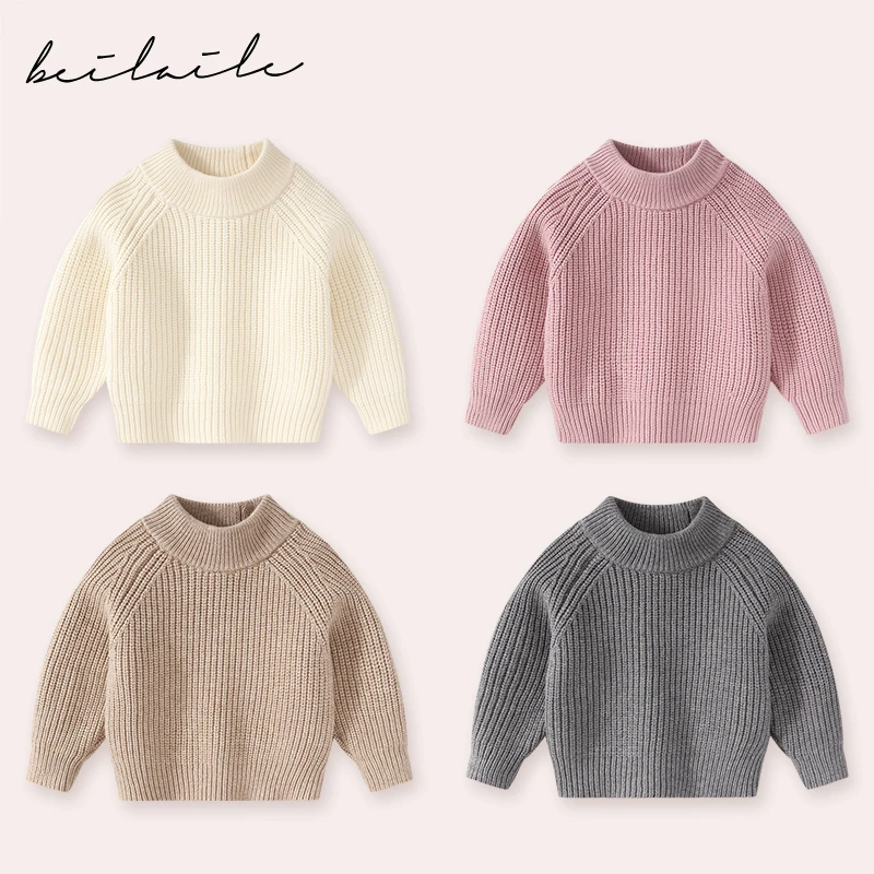 【包芯纱半高领毛衣 小乐妈咪】婴儿童上衣服宝宝秋季打底衫BW