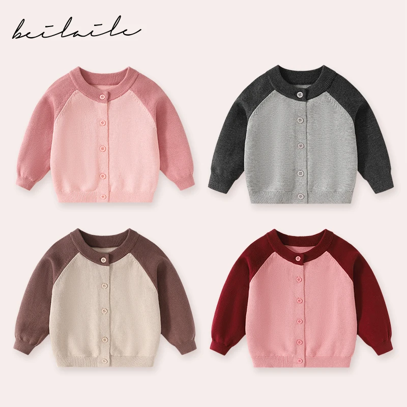 【毛衣开衫新品插肩袖 小乐妈咪】婴儿童上衣服男童宝宝春装秋季G12