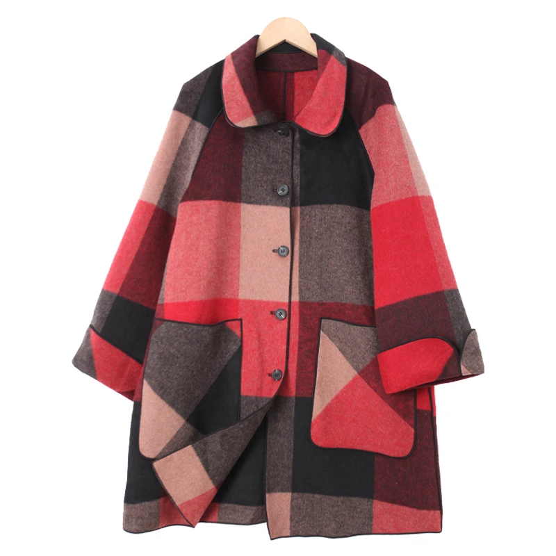 羊毛女士大衣保暖气质百搭春季新款外套BB787宽松时尚舒适