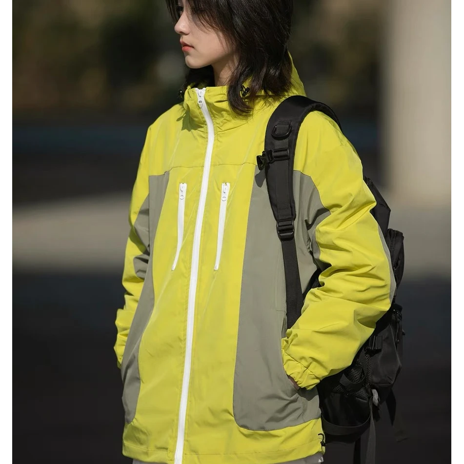 N767  日系户外登山徒步防水冲锋衣夹克外套男女同款