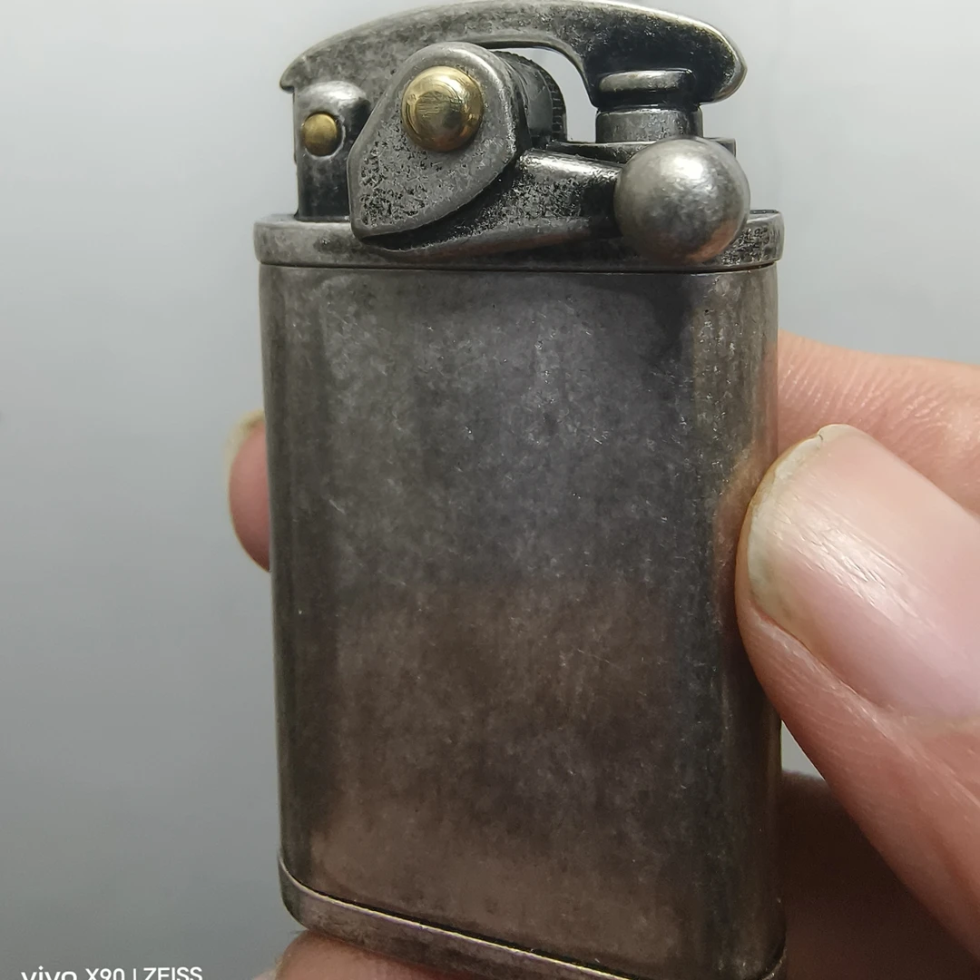古银砂轮摇壁高颜值复古老式怀旧古董打火机古董煤油打火机摇臂