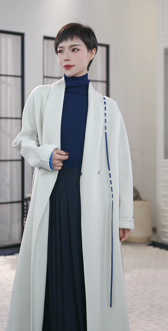 【蜜客专享】新国风双面手工缝制大衣226288