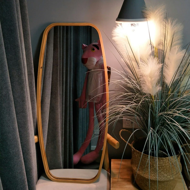 镜子全身穿衣镜ins风女生卧室少女试衣镜家用实木落地镜全身镜