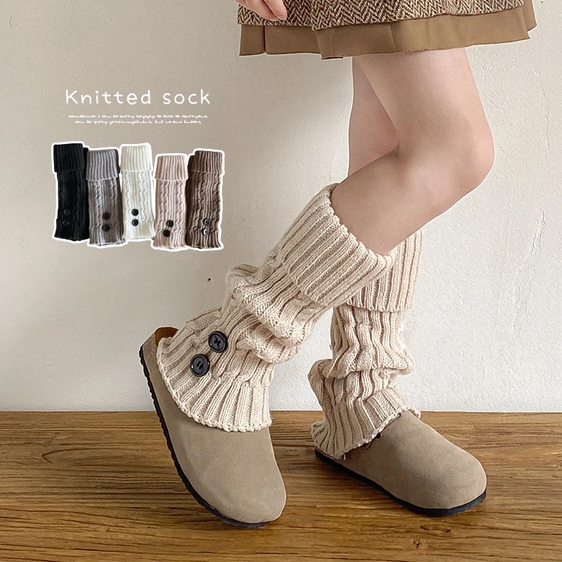 女童袜套秋冬季加厚儿童堆堆袜韩系洋气纯色女宝宝冬天保暖小腿套