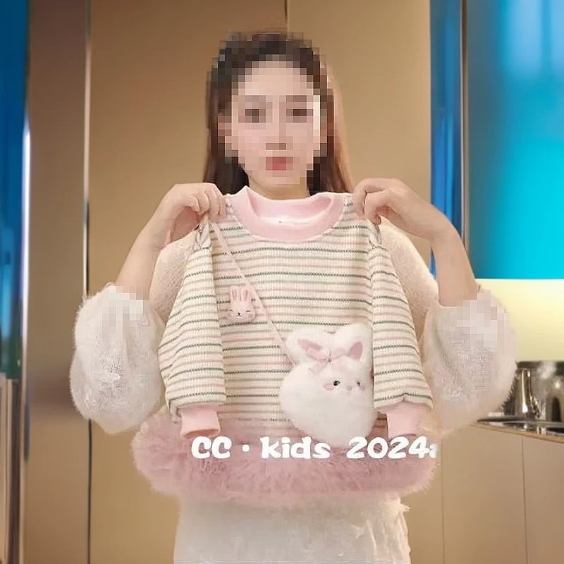 女童冬装韩版可爱彩虹针织一体绒蛋糕纱公主裙宝宝加绒连衣裙