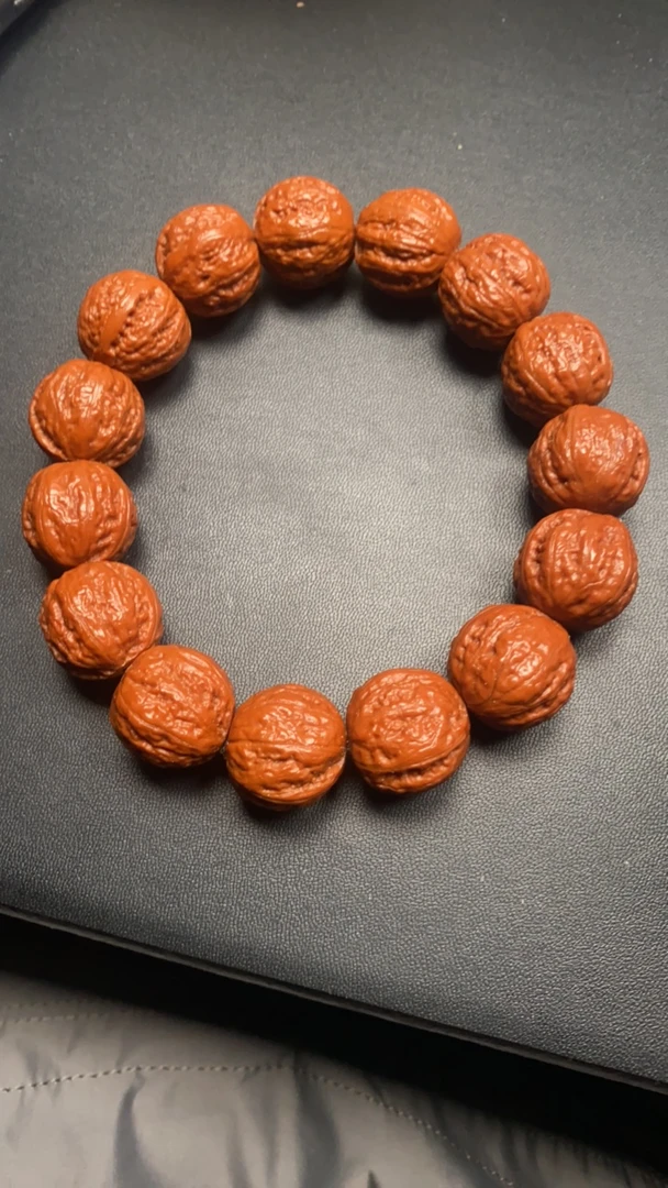 红油皮水晶皮方尊核桃串手串文玩精品边19 肚19高18