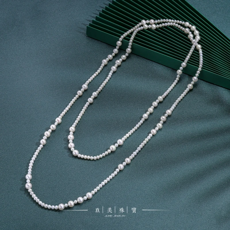 【玖美珠宝】致敬小香 经典款小香风淡水珍珠毛衣链 150cm+长款轻奢