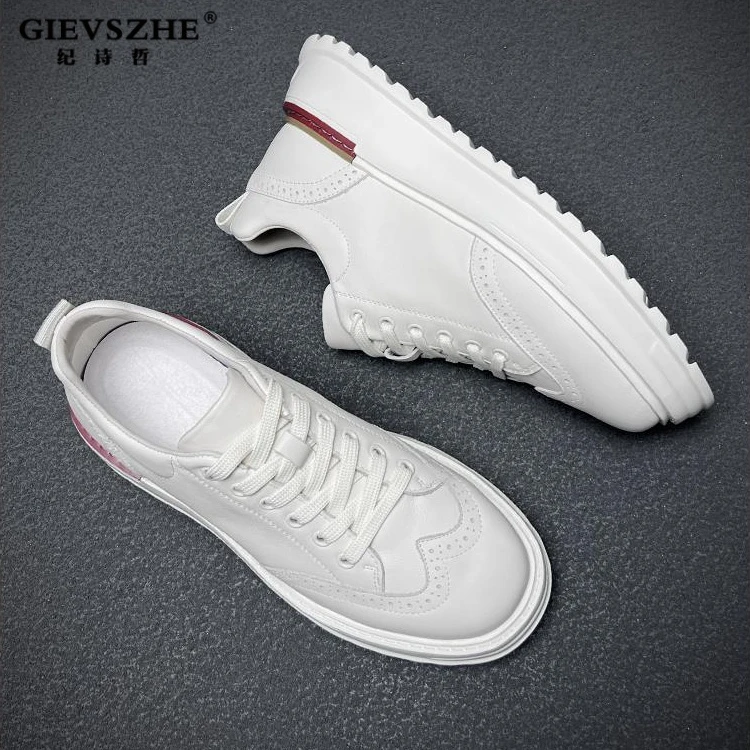 GIEVSZHE/纪诗哲男鞋欧洲站2025新款皮鞋轻便软底简约休闲板鞋男