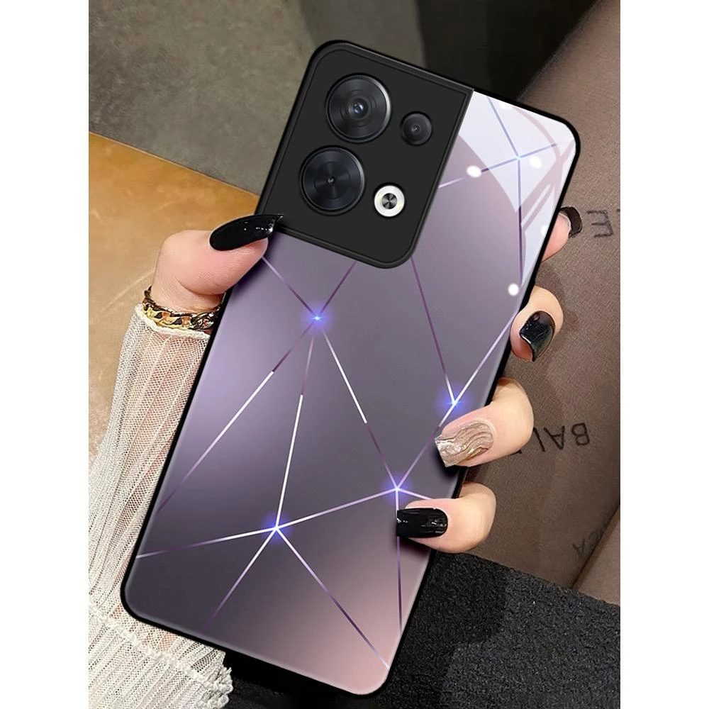 暗夜紫极光适用于opporeno9手机壳oppo reno8pro+新款7se感reno6p