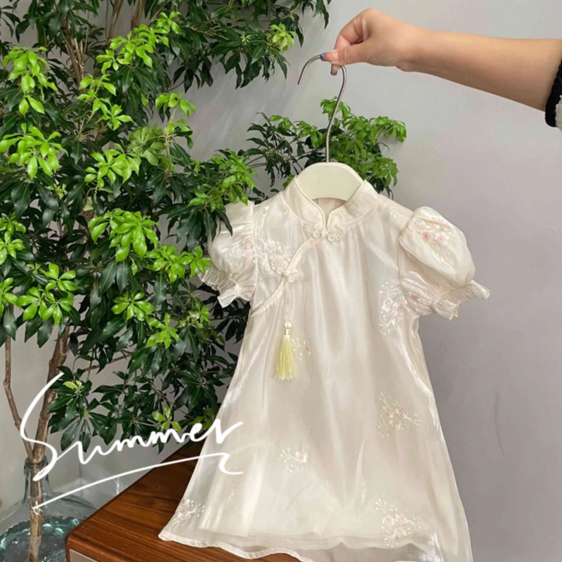 【默认微瑕】高端定制夏季复古甜美洋气儿童穿搭公主连衣裙63210