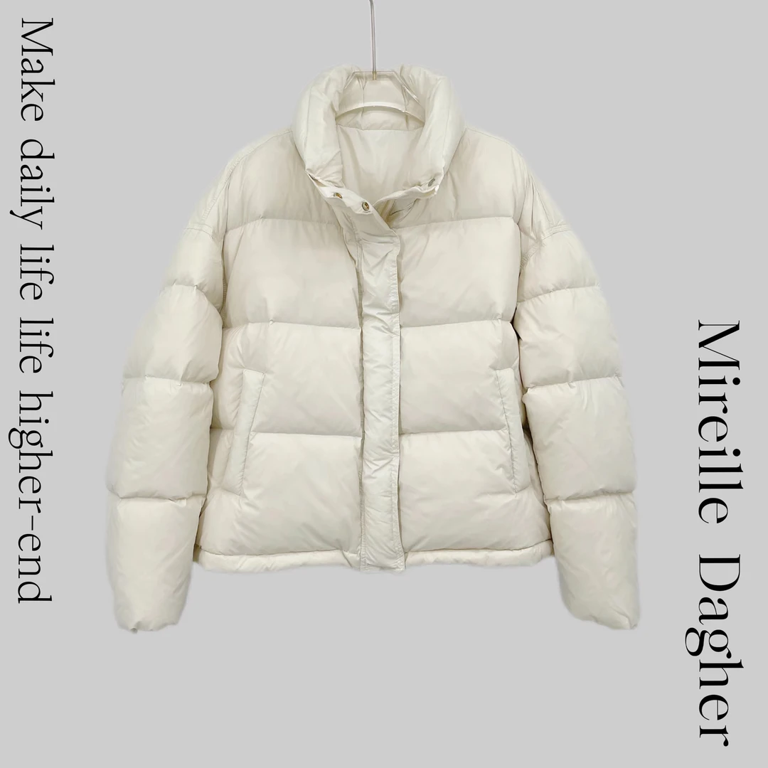 米莱Jiaer/冬季女士宽松百搭休闲短款立领羽绒服2550117-1