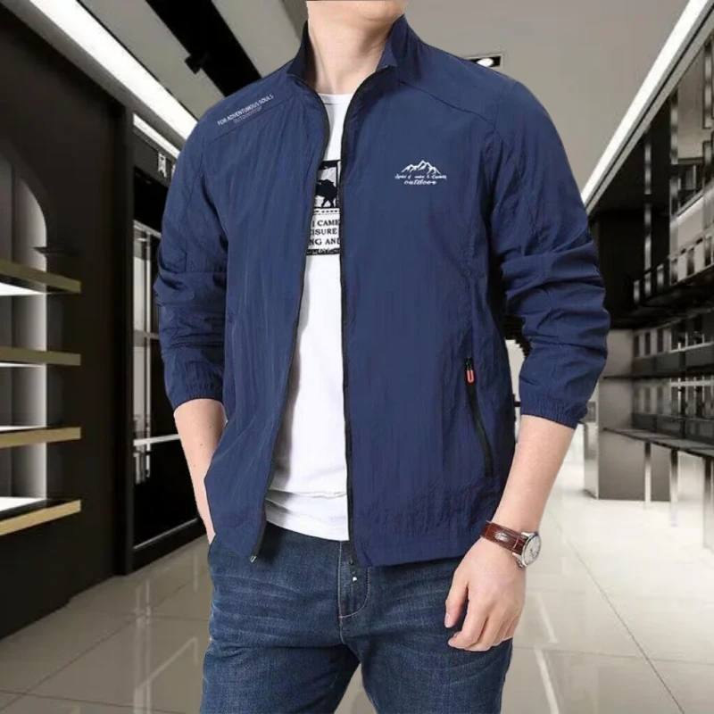 【欧若风】男士夏季轻薄透气休闲大码防晒衣运动户外骑行速干防晒服