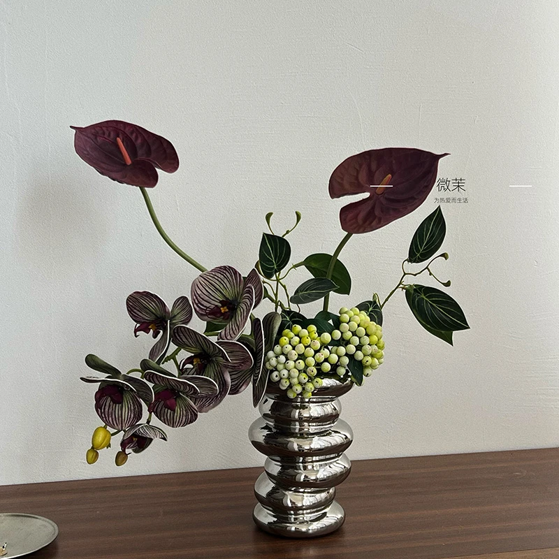 明月入怀·假花仿真花餐桌花轻奢中古高档高级感家居摆件装饰品