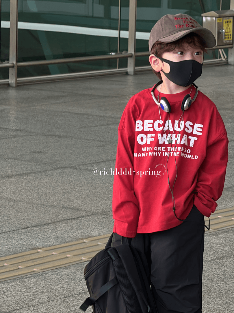 NO退NO换【杂志社早报】做旧字母经典做旧长袖男女童T恤