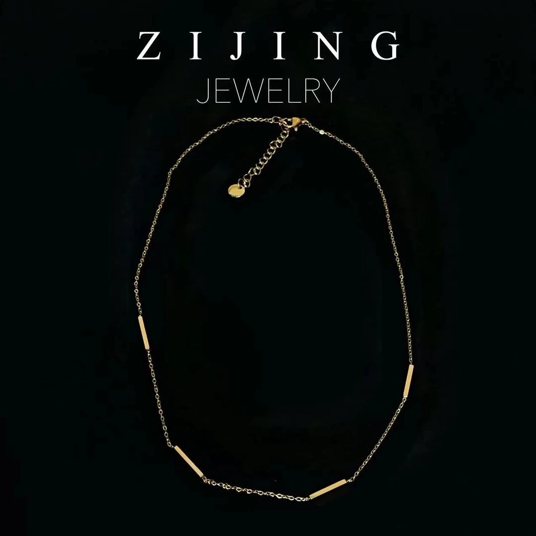 钛钢项链 CC3665 高定轻奢 项链40+5cm