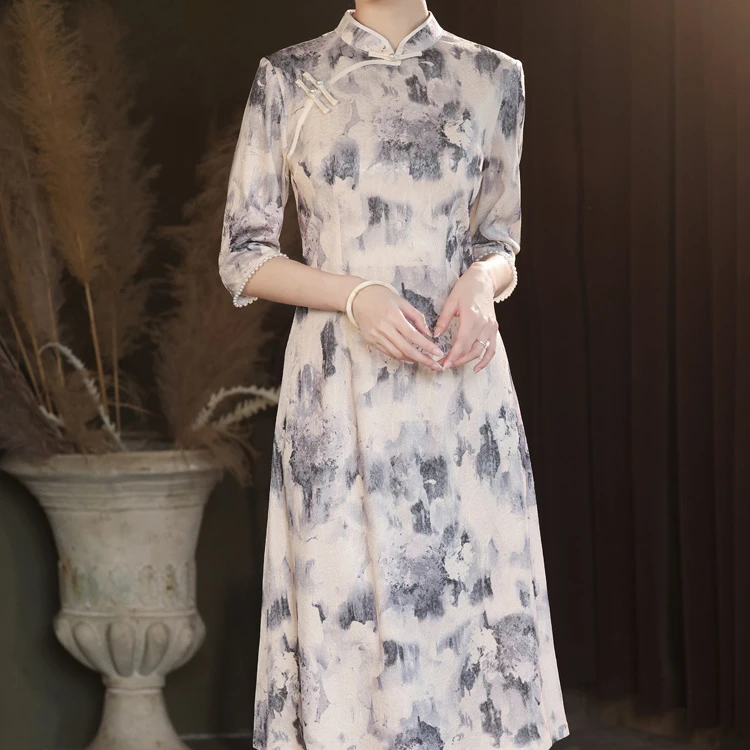 高端新款旗袍碎花