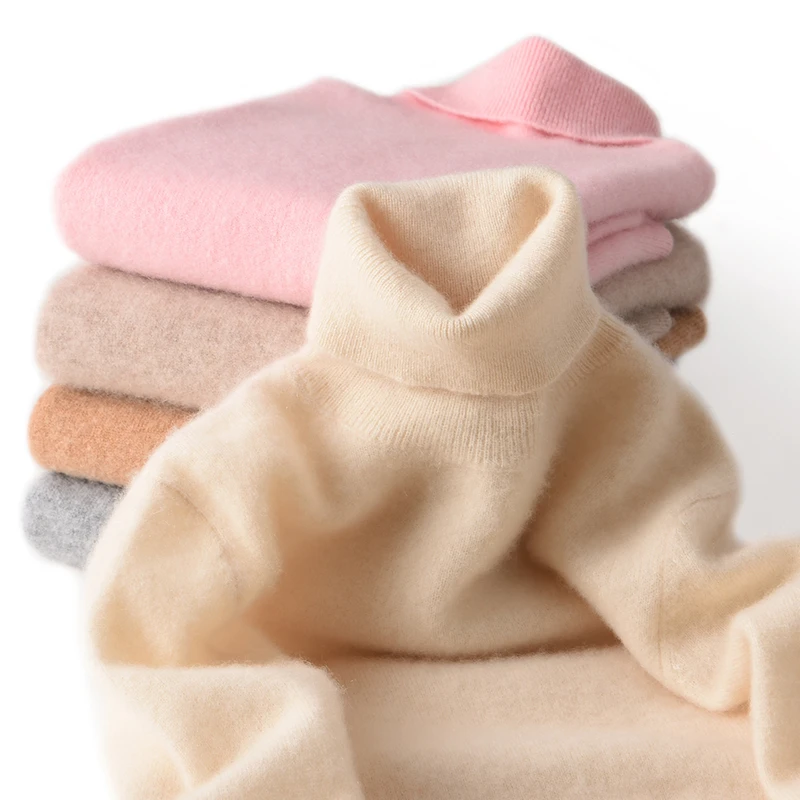 儿童羊毛衫100%男童打底衫女童高翻领毛衣中大童保暖上衣宝宝童装