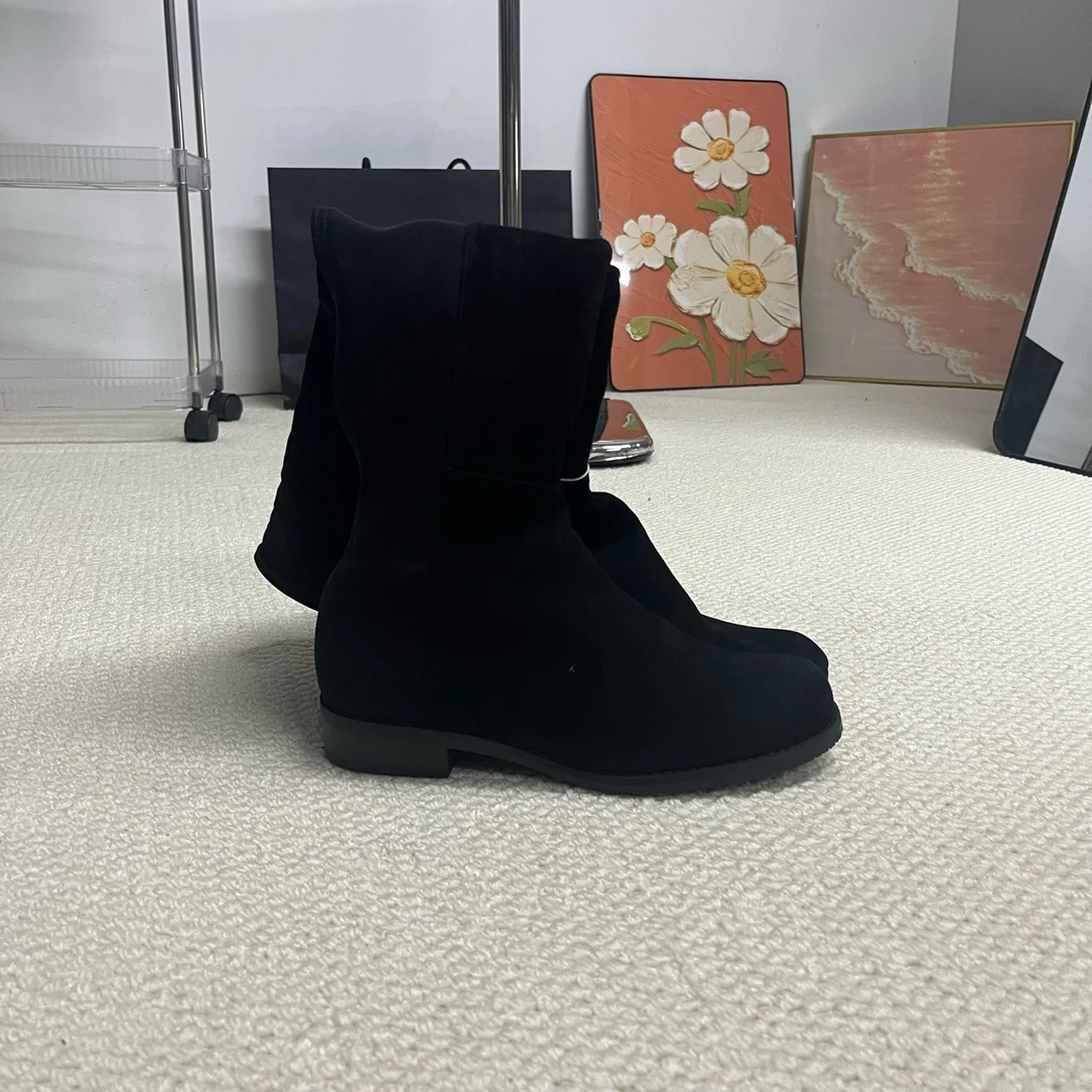 SW  黑色  长靴 平底鞋  99新  35.5码  A1206