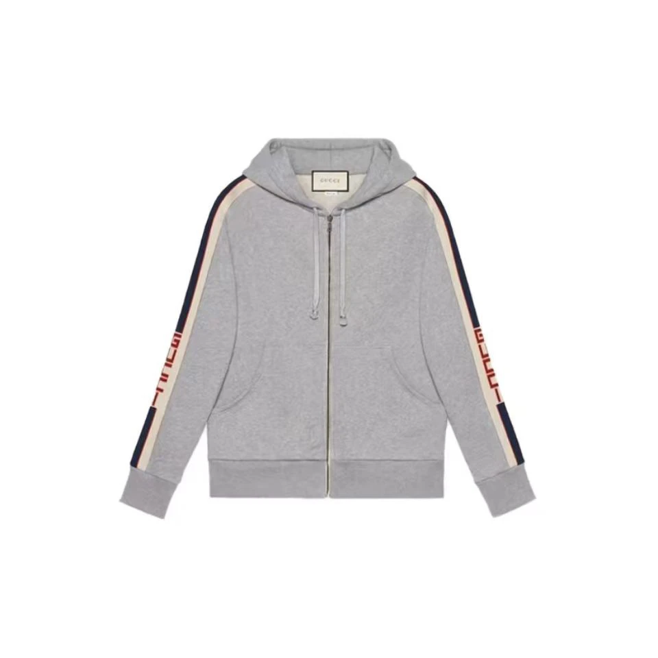 Gucci 灰色 连帽 外套 99新 L码 A1298