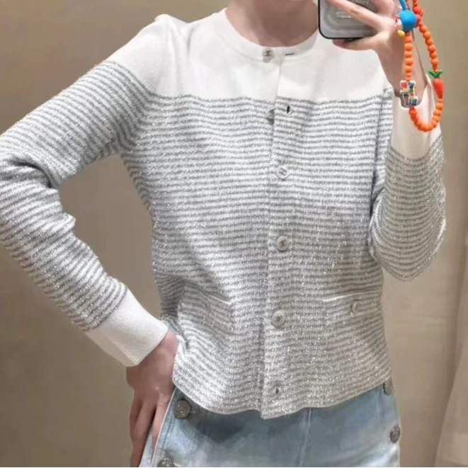 Chanel 针织开衫 外套 白色 36码 全新带吊 A534
