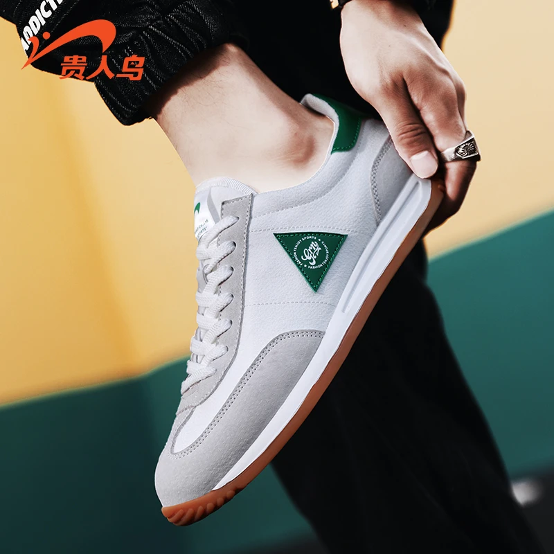 贵人鸟夏季皮革鞋面百搭休闲缓震阿甘鞋学生户外运动鞋F388517