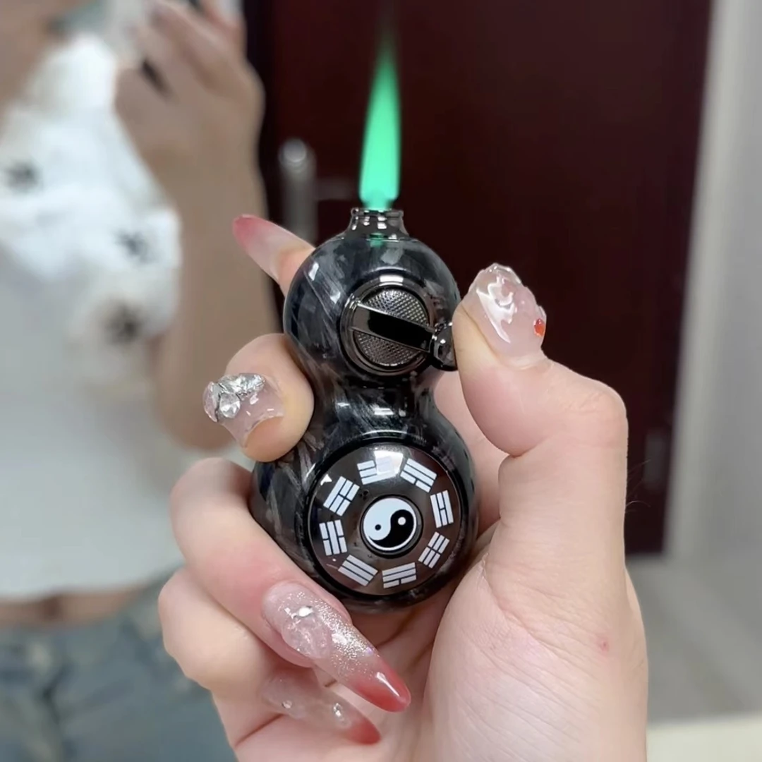 创意葫芦打火机旋转把玩葫芦个性绿焰便携防风网红炫酷高档礼物潮