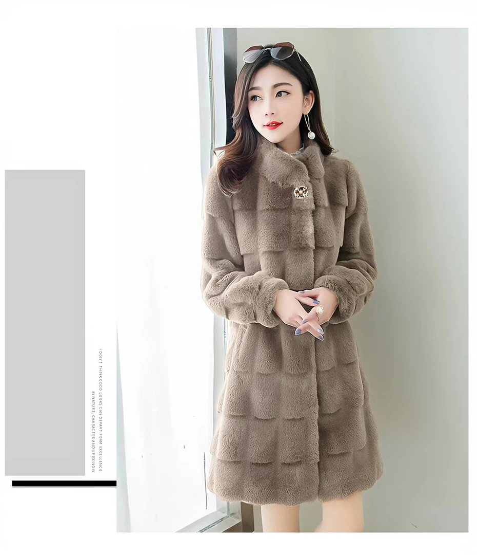 【萍姐严选】丹麦毛绒女外套棉服女装大衣时尚加厚韩版秋冬显瘦