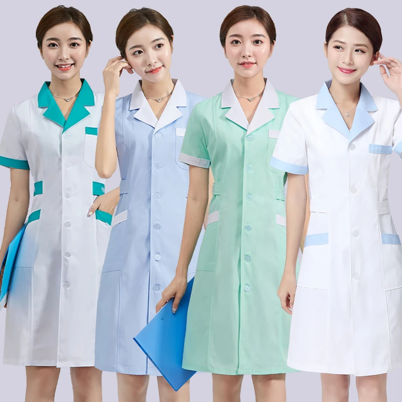 护士服冬季长袖男女医生白大褂夏装短袖药房药店美容院医师工作服