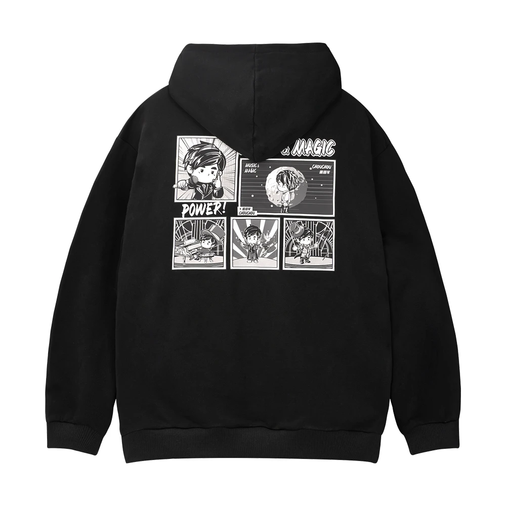 周同学chouchou二次元跨界王者漫画卫衣宽松连帽长袖