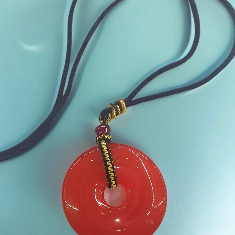 高定珠宝红景天大平安扣吊坠Y2281