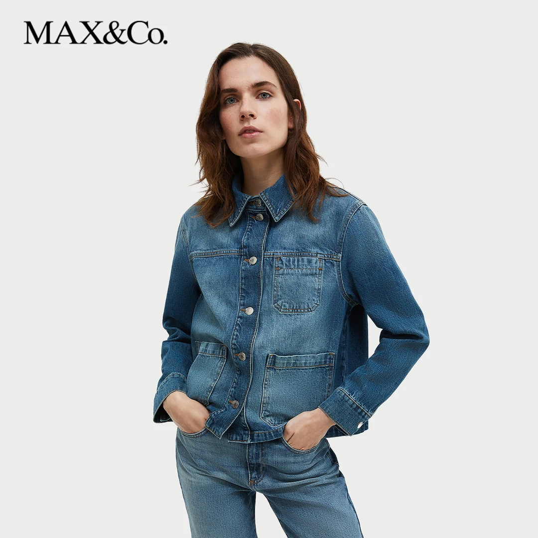MAX&Co.秋冬女装宽松牛仔夹克6046074102maxco