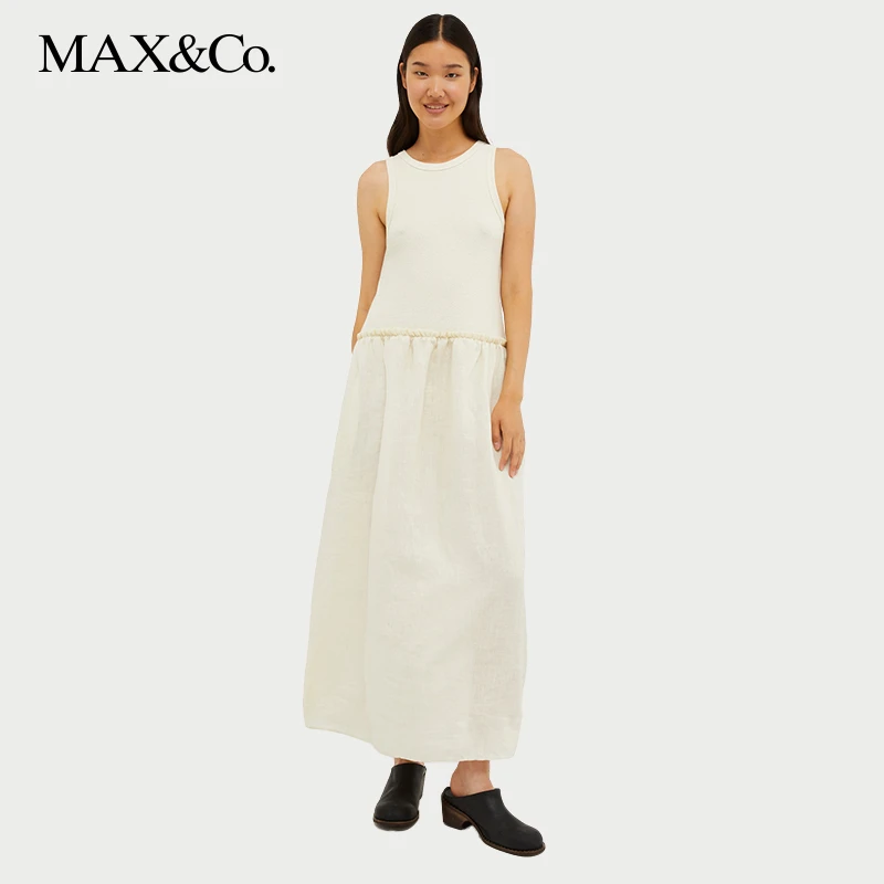 MAX&Co.春夏女装亚麻针织连衣裙6621014502