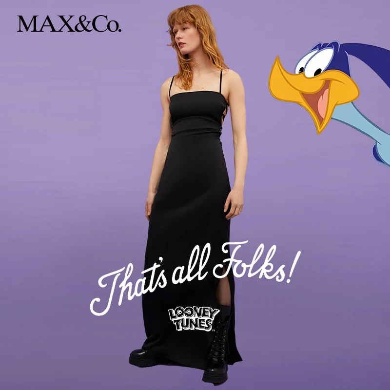 MAX&Co.2024春夏新款女装Maxi 吊带连衣裙8221014102maxco