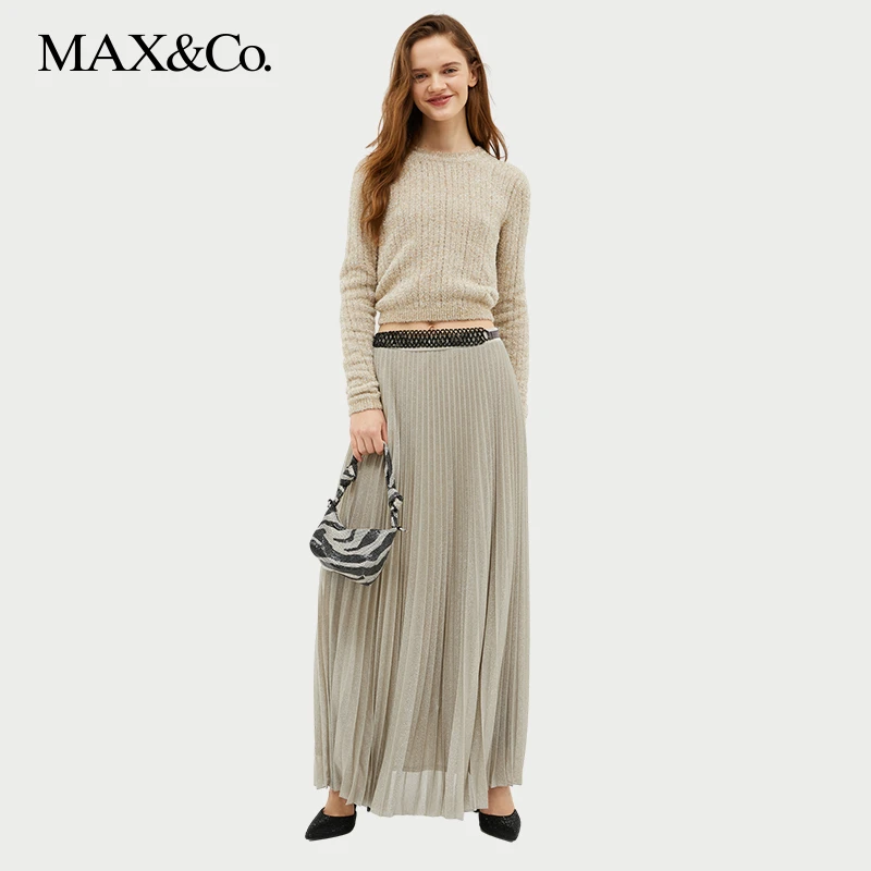 MAX&Co.2023秋冬褶裥亮纱裙7774103003