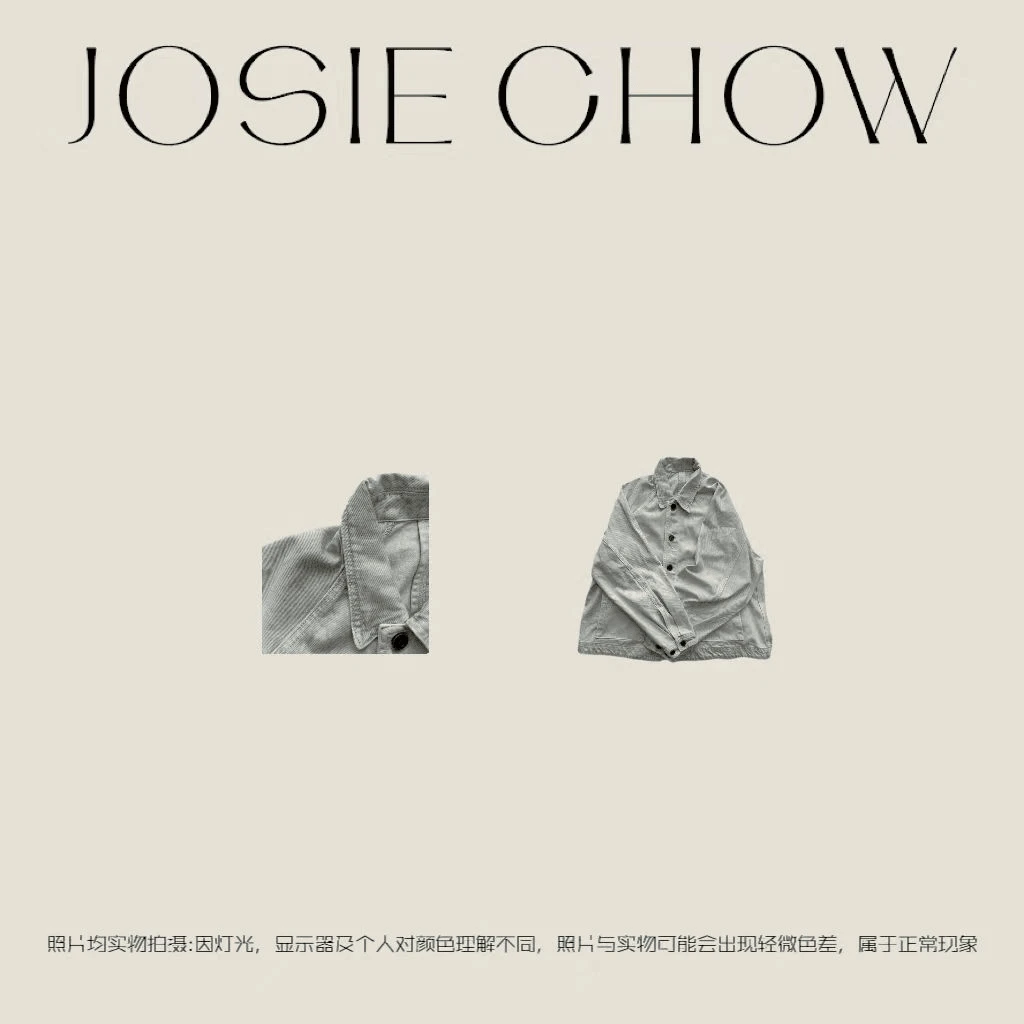 JOSIECHOW【水冷灰色】女款纯棉牛仔短外套。JC663302