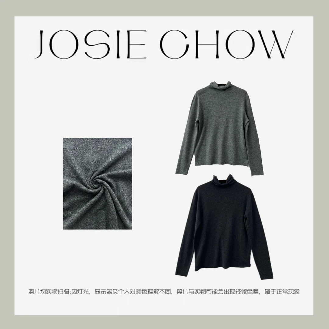 JOSIE CHOW【咩毛高领】女款休闲高领针织衫。JC112349